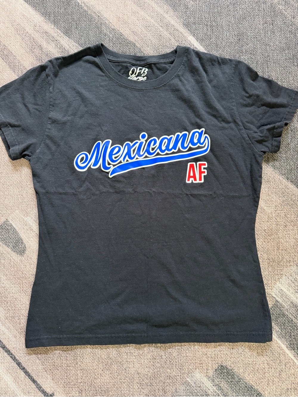 Mexicana AF Logo Crop Tee - Black